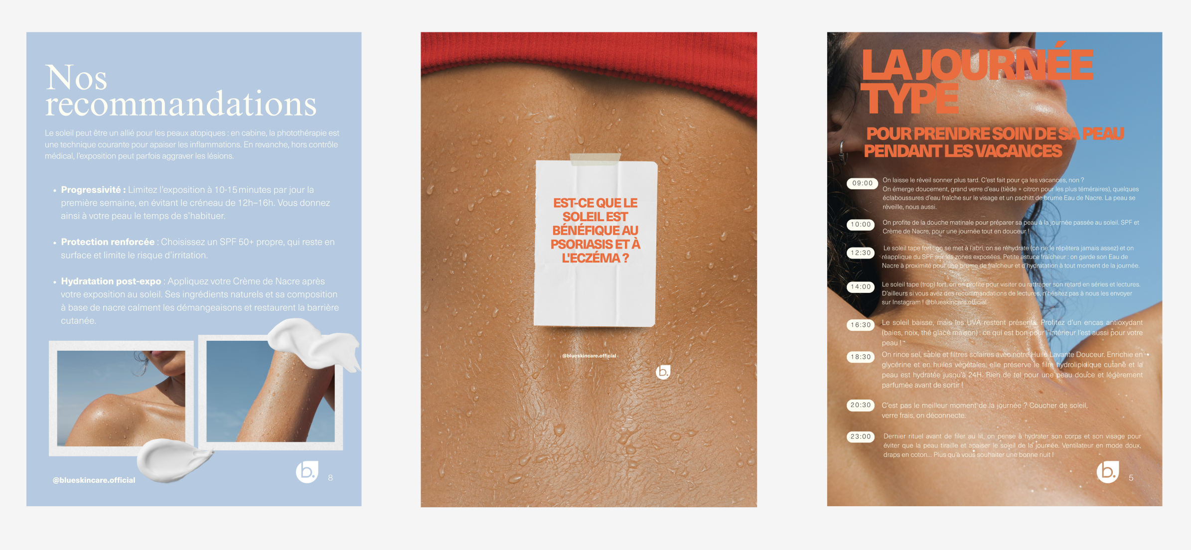 Blue Skincare — pédagogie produit et preuve clinique intégrées au design
