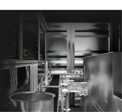 steel thing in a hall