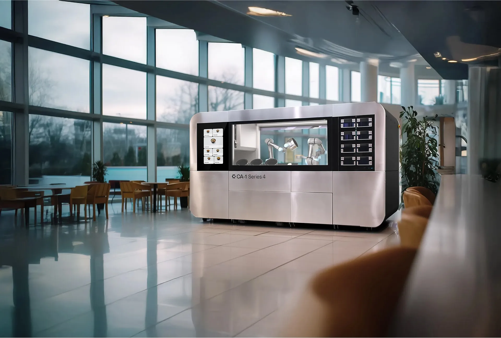 CA-1 Robot from the CIRCUS Group operating in a Corporate Canteen.