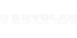 Kryolan logo with theatrical mask symbol and slogan Perfect Make-Up Since 1945 in white.