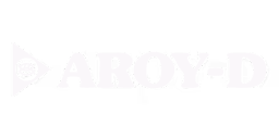 AROY-D logo with a play button shape containing a smiling face icon.