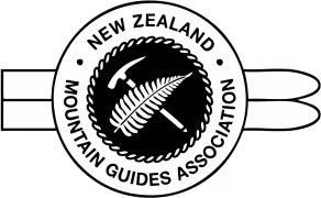 Partner logo of New Zealand Mountain Guides Association representing Alpine Guides’ commitment to professional guiding standards and safety.