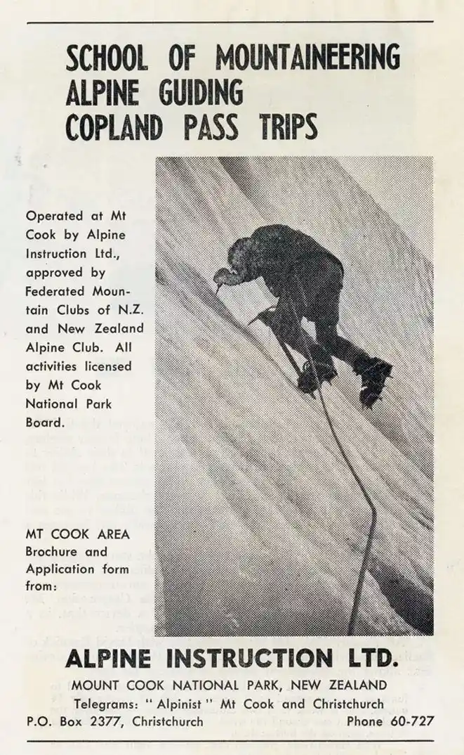 Alpine Instruction historic paper ad