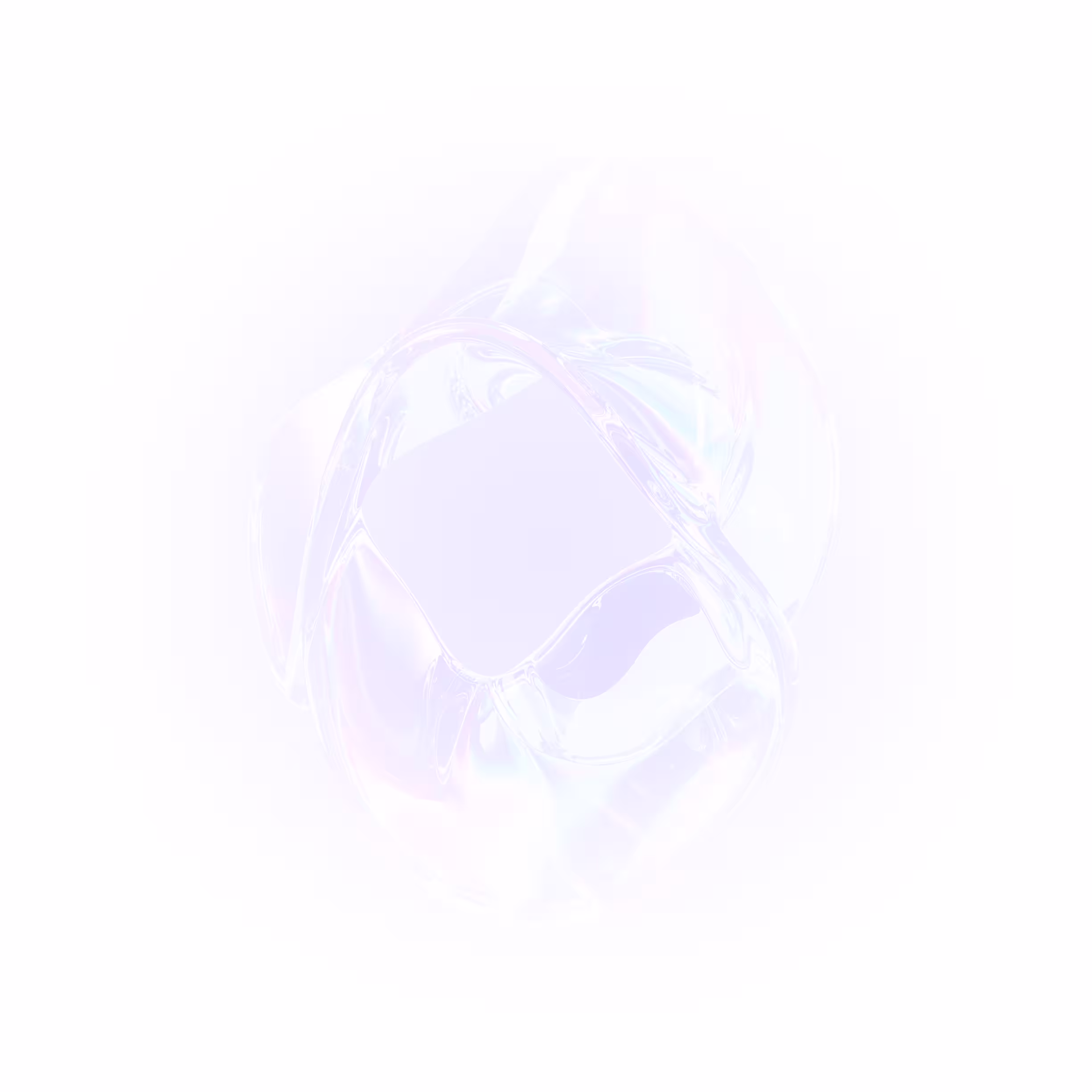 Minimal pastel geometric emblem with a soft glow on white.