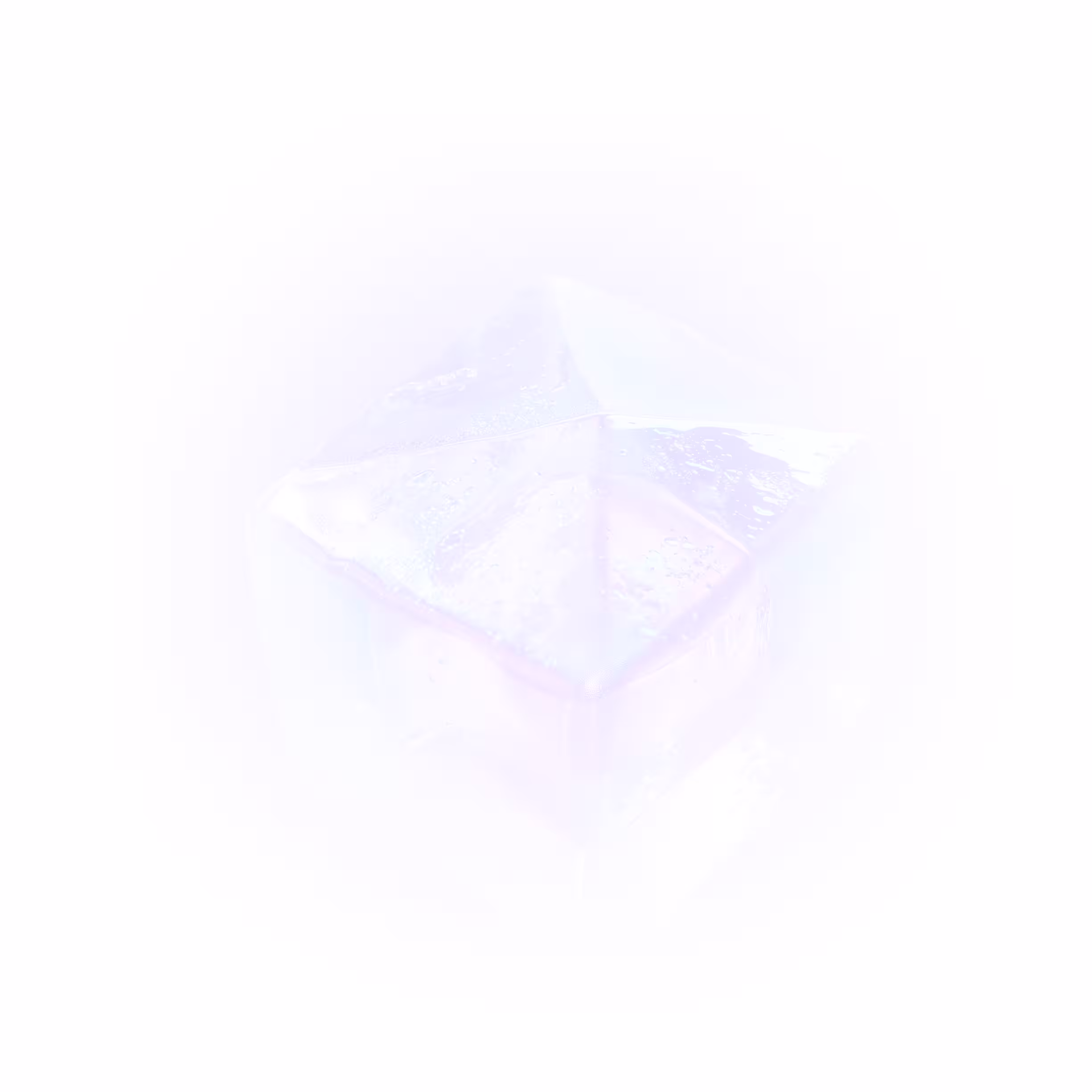 A faint pastel gradient diamond-like shape centered on a white background.