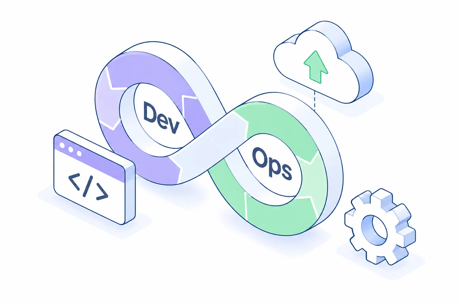 Cloud infrastructure dashboard with an engineer monitoring server racks