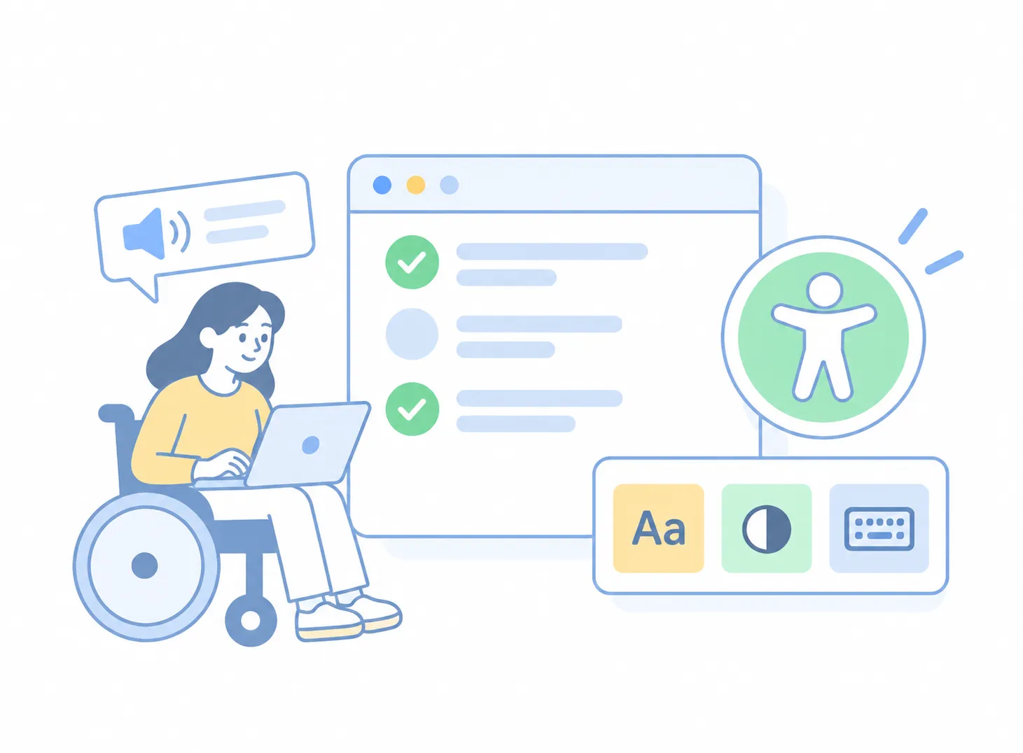 An accessibility audit with a screen reader in use
