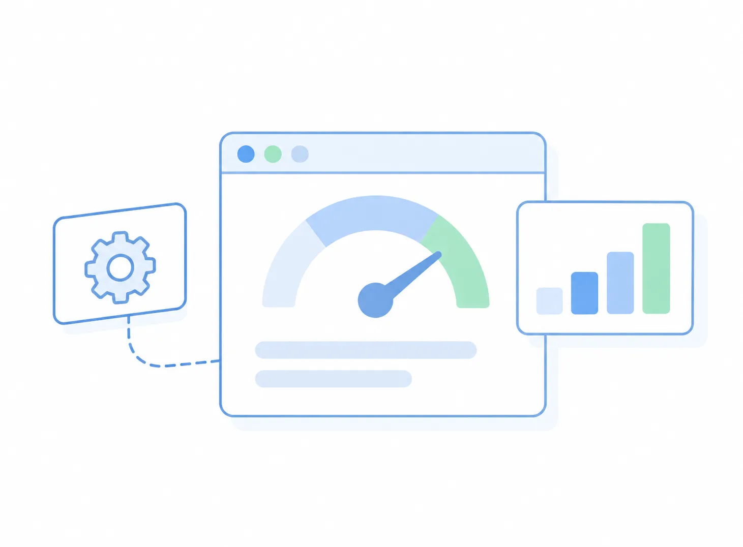 A load and performance testing dashboard with metrics graphs