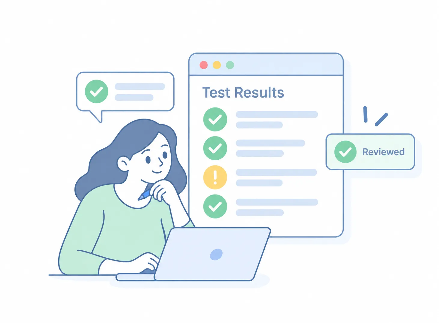 A tester exploring an application on real devices during human-led validation