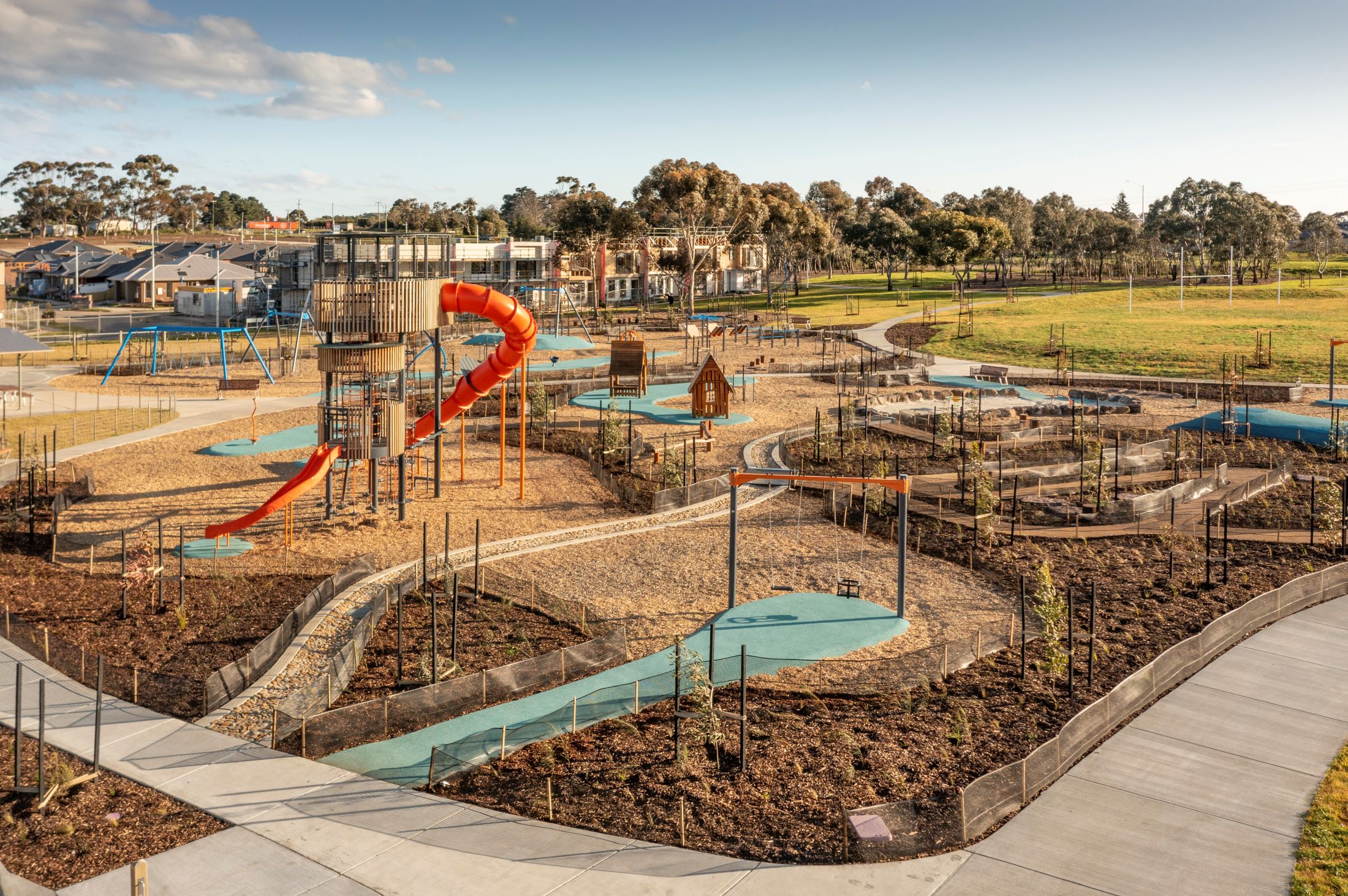 Works continue across Canvas Brunswick, Willow and Port Lane, as Glenlee opens its new Regional Park