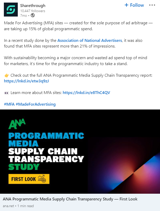 ANAProgrammatic Supply Chain Media Transparency Report 