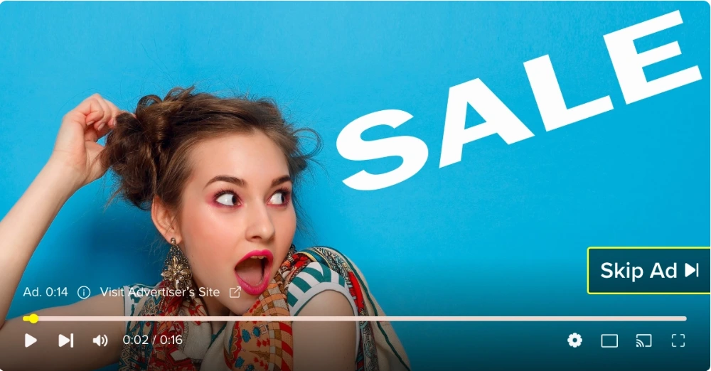 Video ad example with sale promotion.