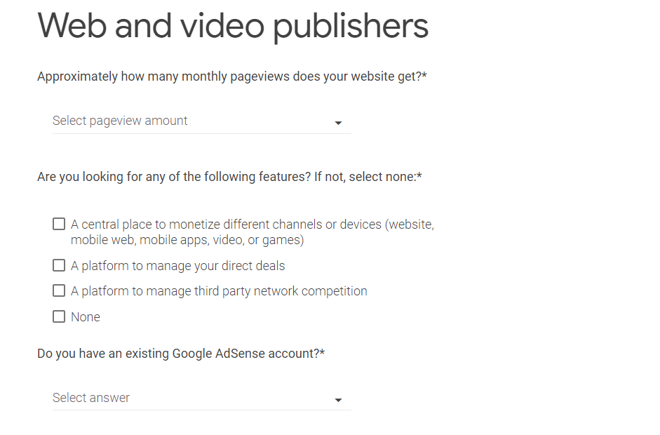 Web and video publishers