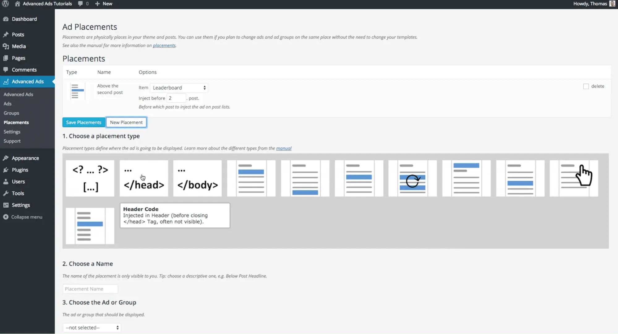 Ad Placement on WordPress