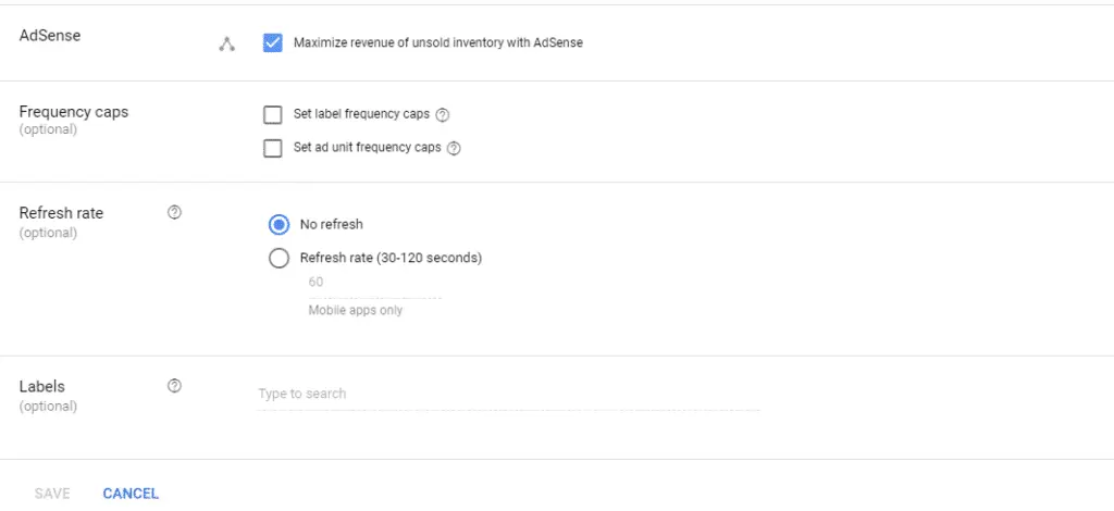 AdSense backfill setup in Google Ad Manager