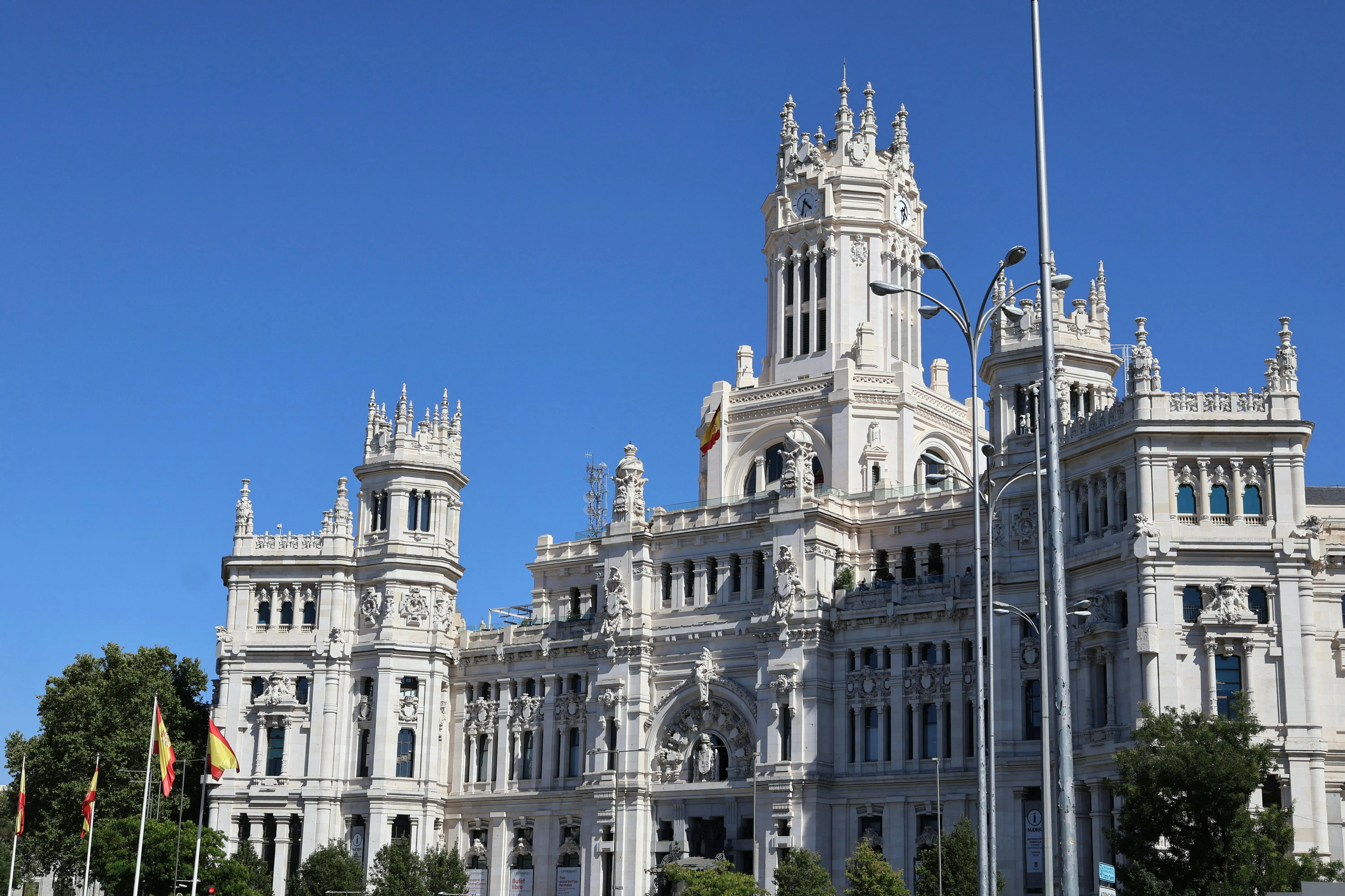 University buildings on a campus in Madrid, Spain.