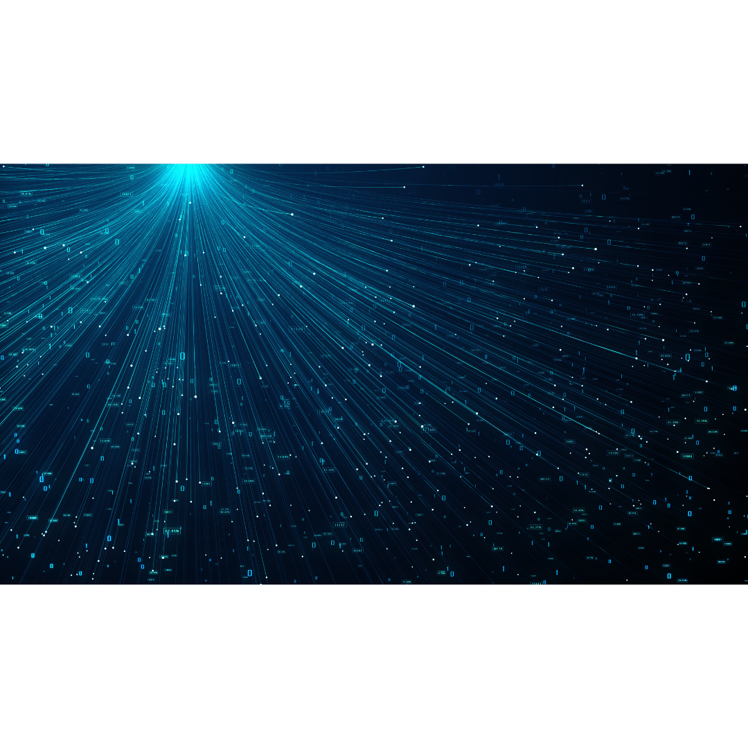 A blue computerised image.