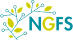 NGFS logo with stylized green and yellow leaves and branches.