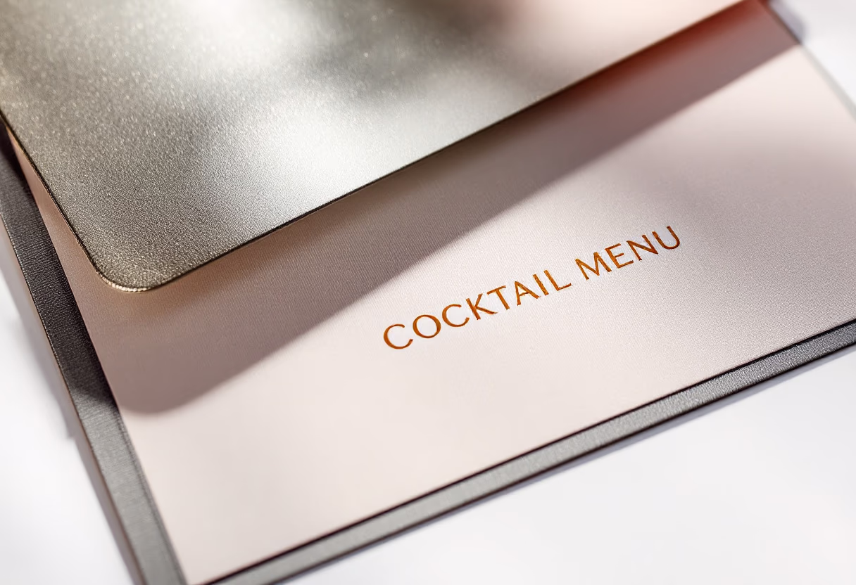 image of popular drink menu (for bars & pub)