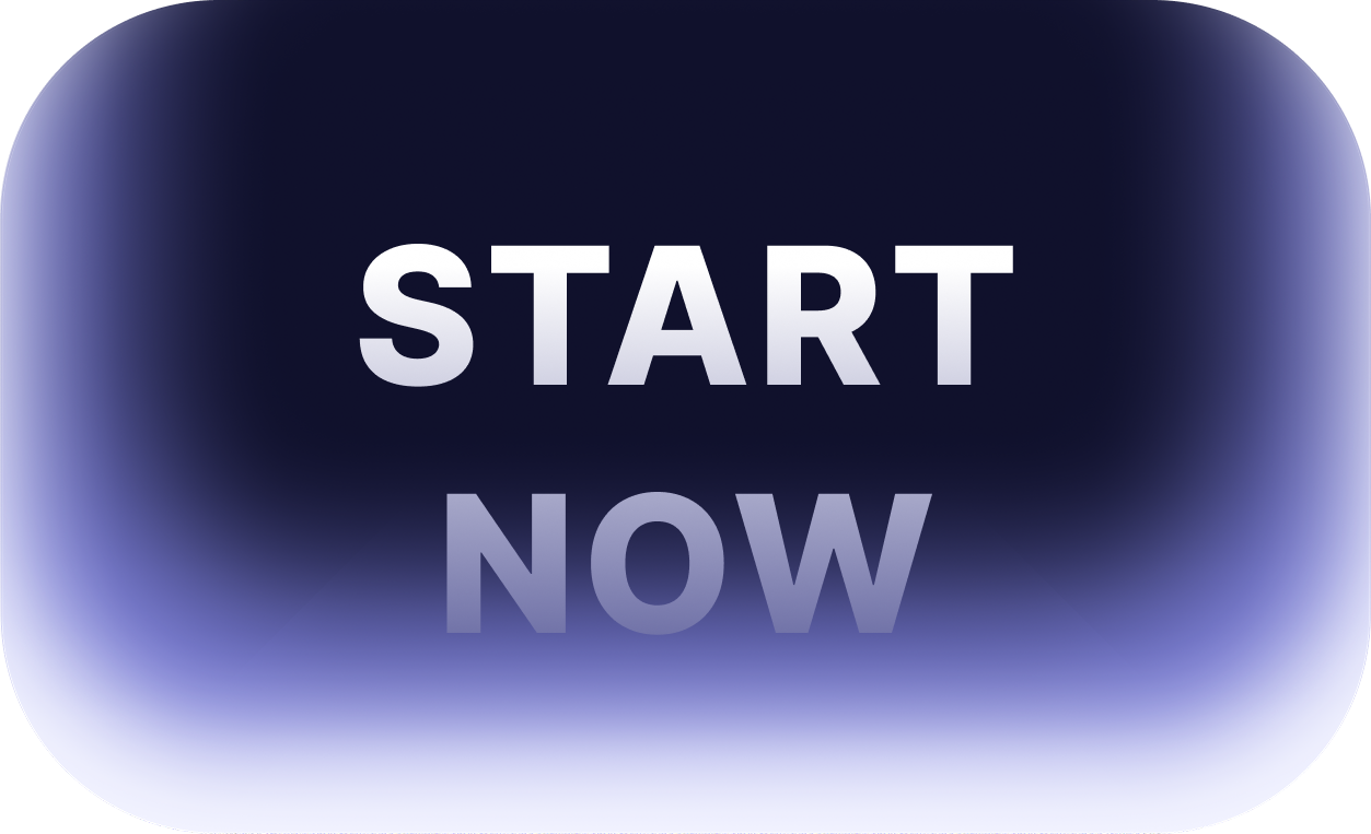 Rounded rectangular button with gradient dark to light purple background and bold text reading 'START NOW'.