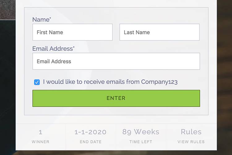 GDPR non-compliant form example 2
