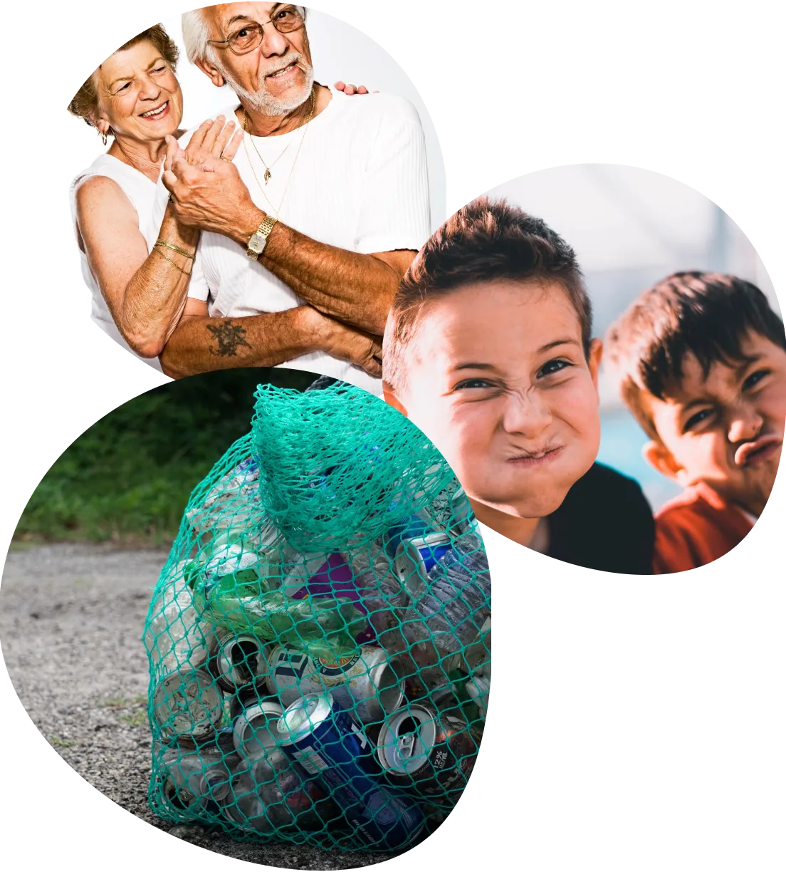 a collage of photos of a man and a woman - volunteer - best organization website webflow CMS template