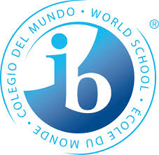 International Baccalaureate (IB) logo with the letters 'ib' inside a blue circle surrounded by text in Spanish, English, and French.