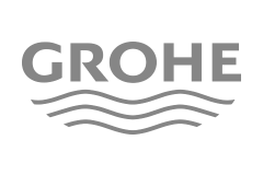GROHE brand name with three wavy lines below the text.