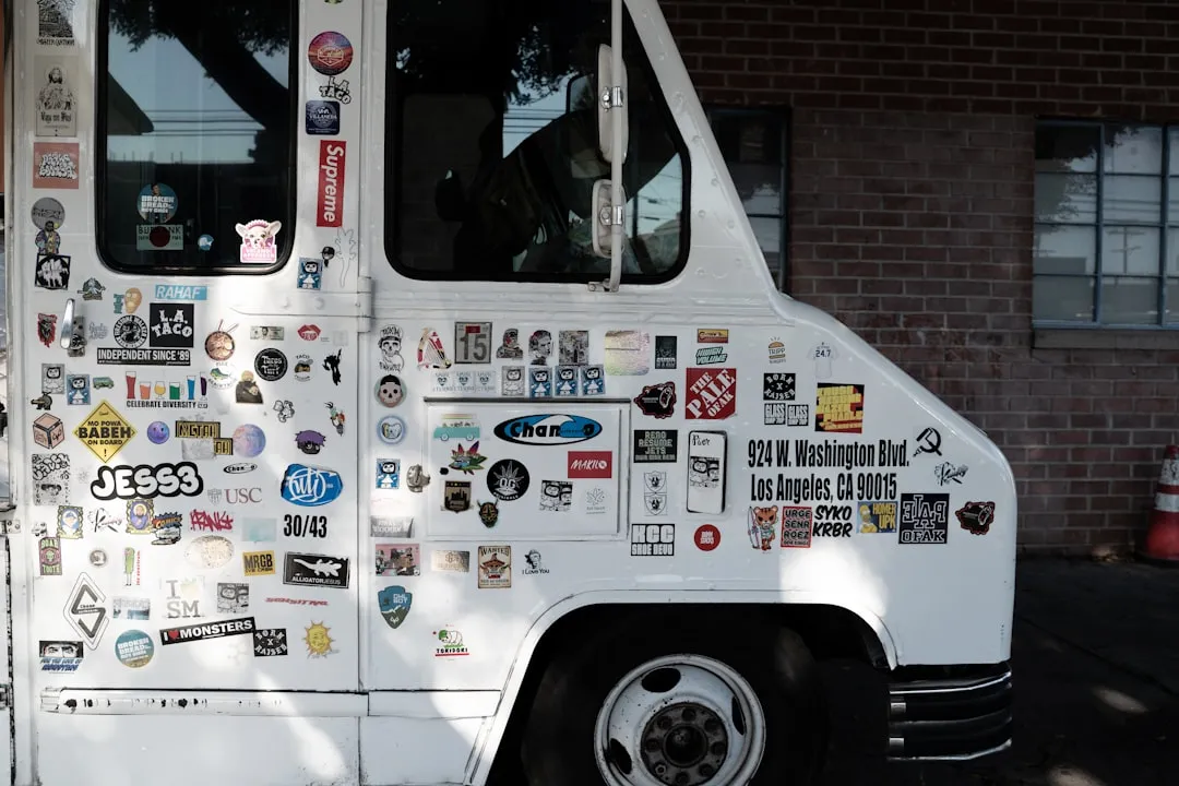 A company service truck with clear branding and contact information - professional garage door repair in north las vegas nv