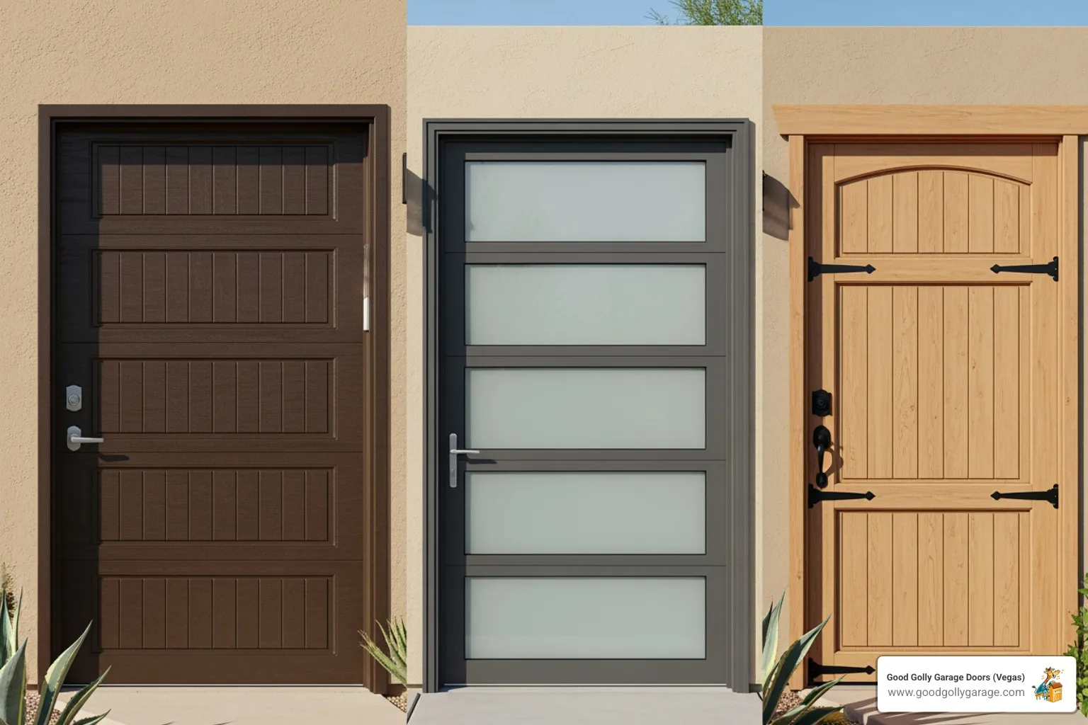 Different garage door materials like steel and aluminum - garage door installation las vegas nv