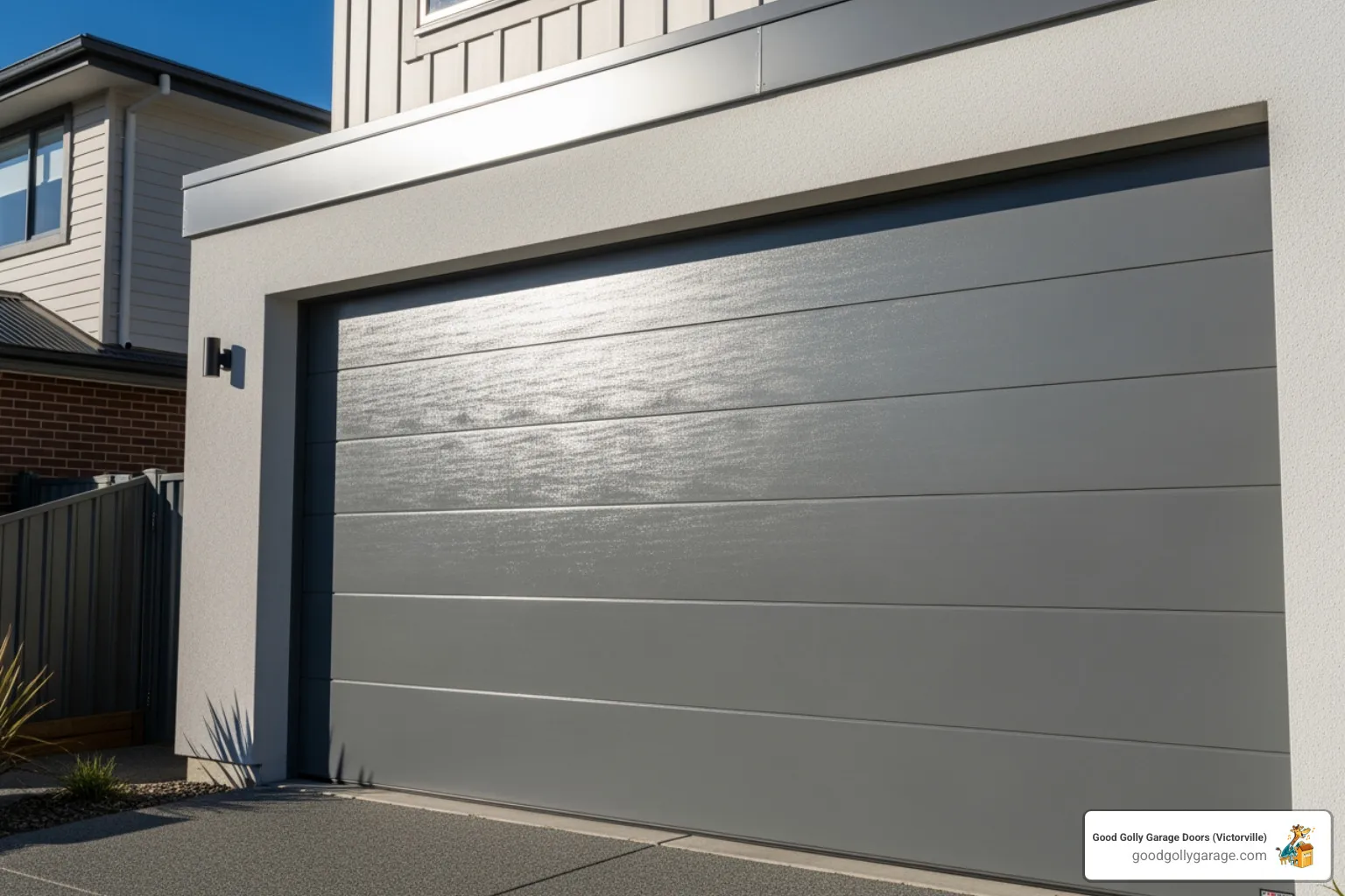 insulated steel garage door resisting sun - best garage door installation in apple valley ca
