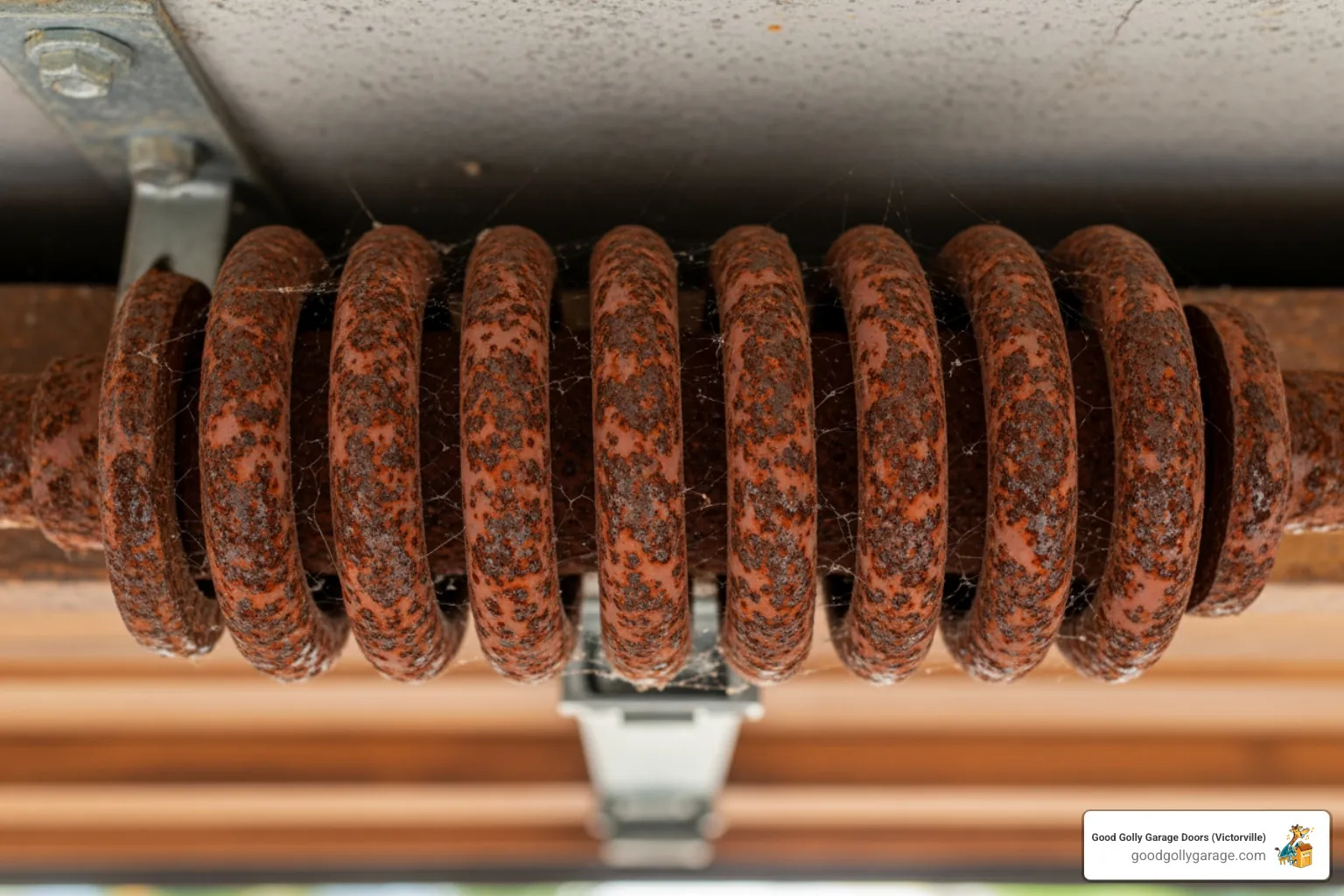 rusted garage door spring - Why Is My Broken Garage Door In Hesperia CA