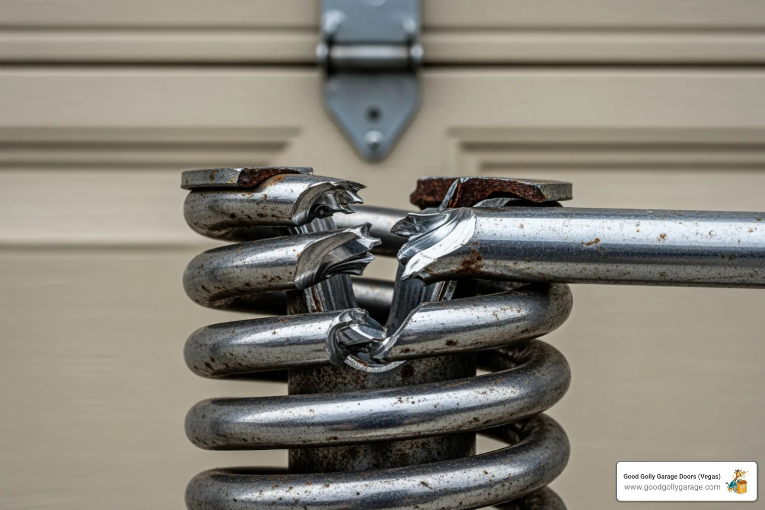 Broken garage door spring - garage door repair las vegas nv