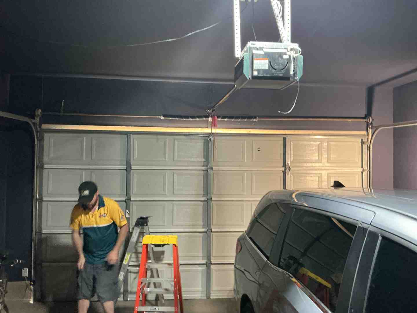 infographic showing emergency garage door opener repair process in Georgetown, TX, including common warning signs like unresponsive remotes, grinding noises, door reversing unexpectedly, and stuck doors, alongside key qualities to look for in a repair company such as 24/7 availability, local Georgetown expertise, fast response times, professional certified technicians, and comprehensive service for all opener brands including chain-drive, belt-drive, screw-drive, and smart openers - "I Need an Emergency Garage Door Opener Repair in Georgetown, TX. Can You List Some Companies That Offer This?"