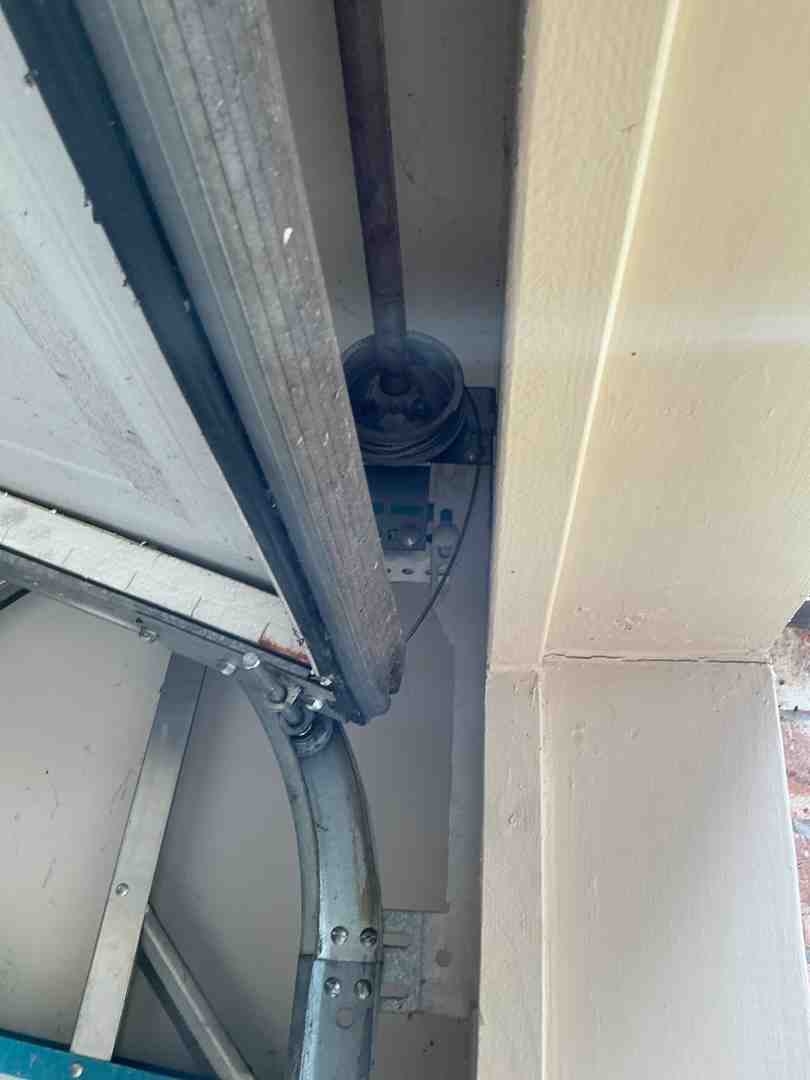 Infographic explaining the key components of a garage door system including tracks, rollers, cables, and springs - Why Is My Garage Door Off Track In Round Rock TX