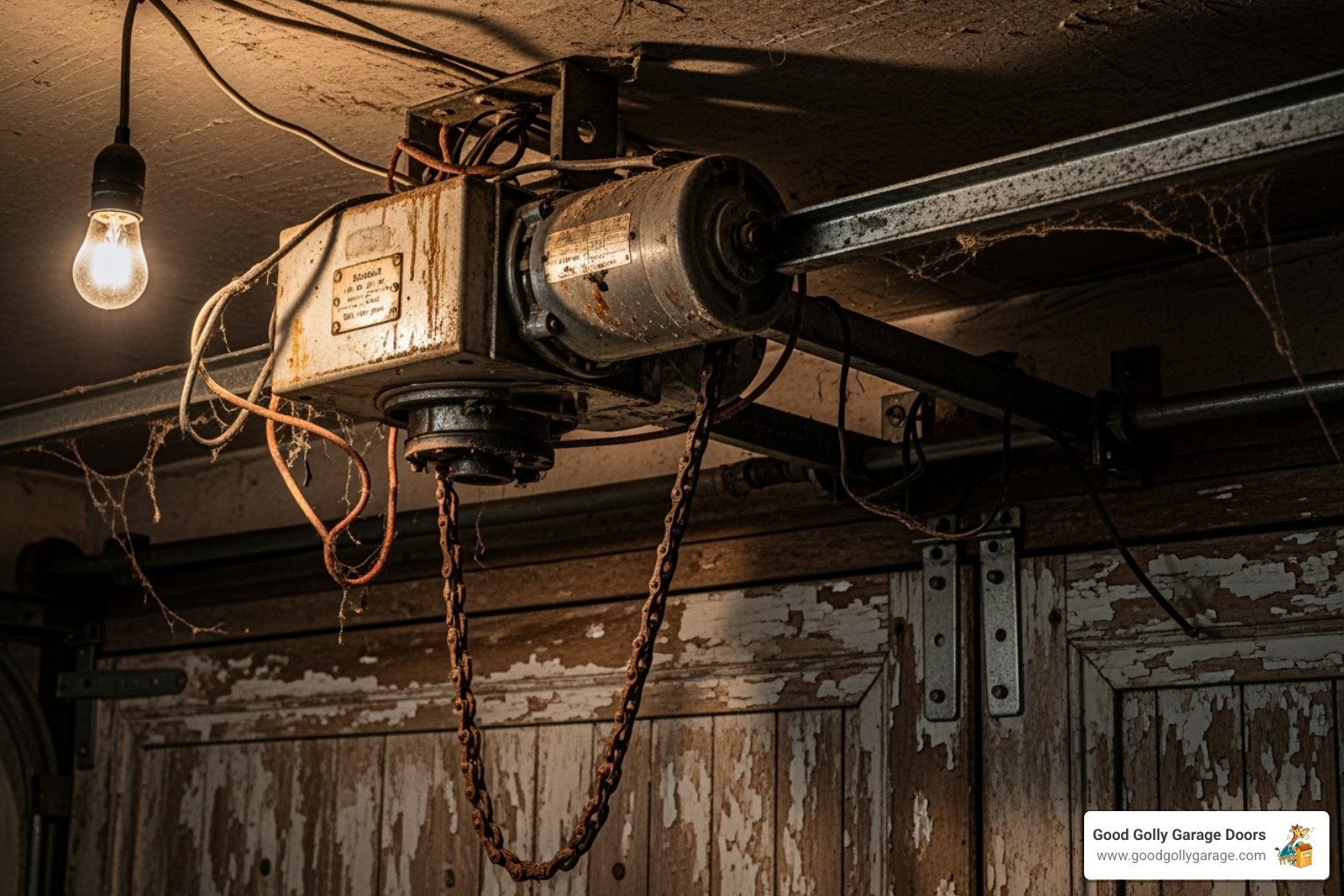 Old, noisy garage door opener - garage door opener installation las vegas nv