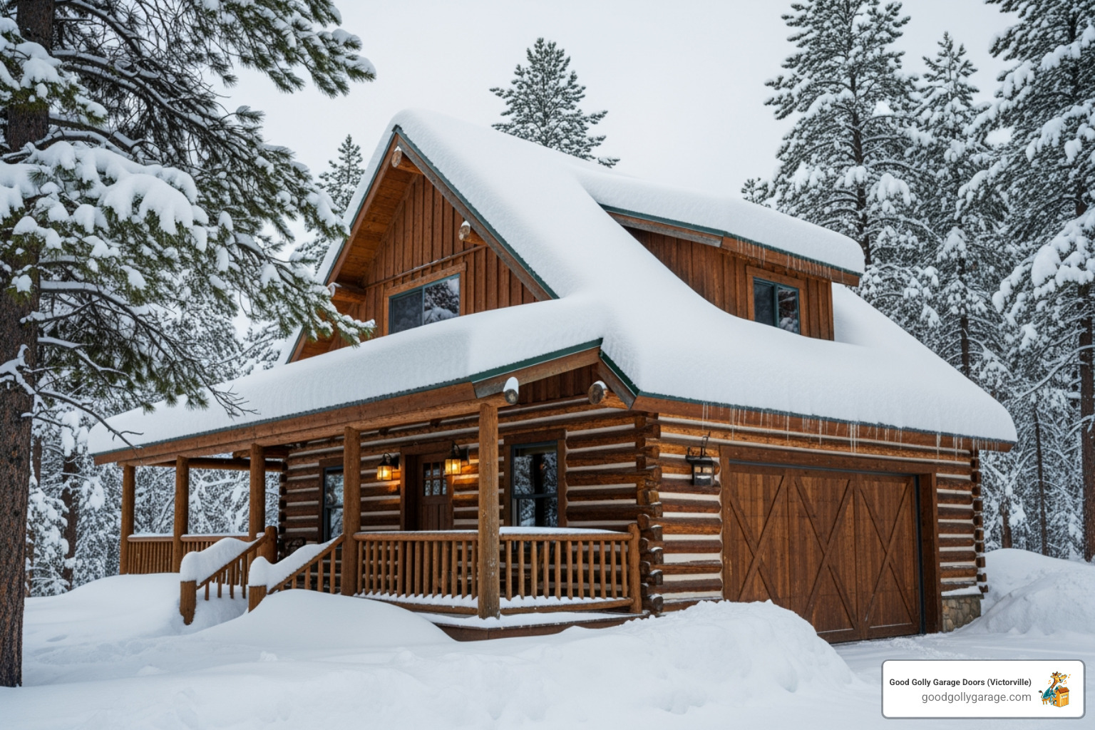 garage door on mountain cabin in winter - garage door maintenance in big bear ca garage door on mountain cabin in winter - garage door maintenance in big bear ca