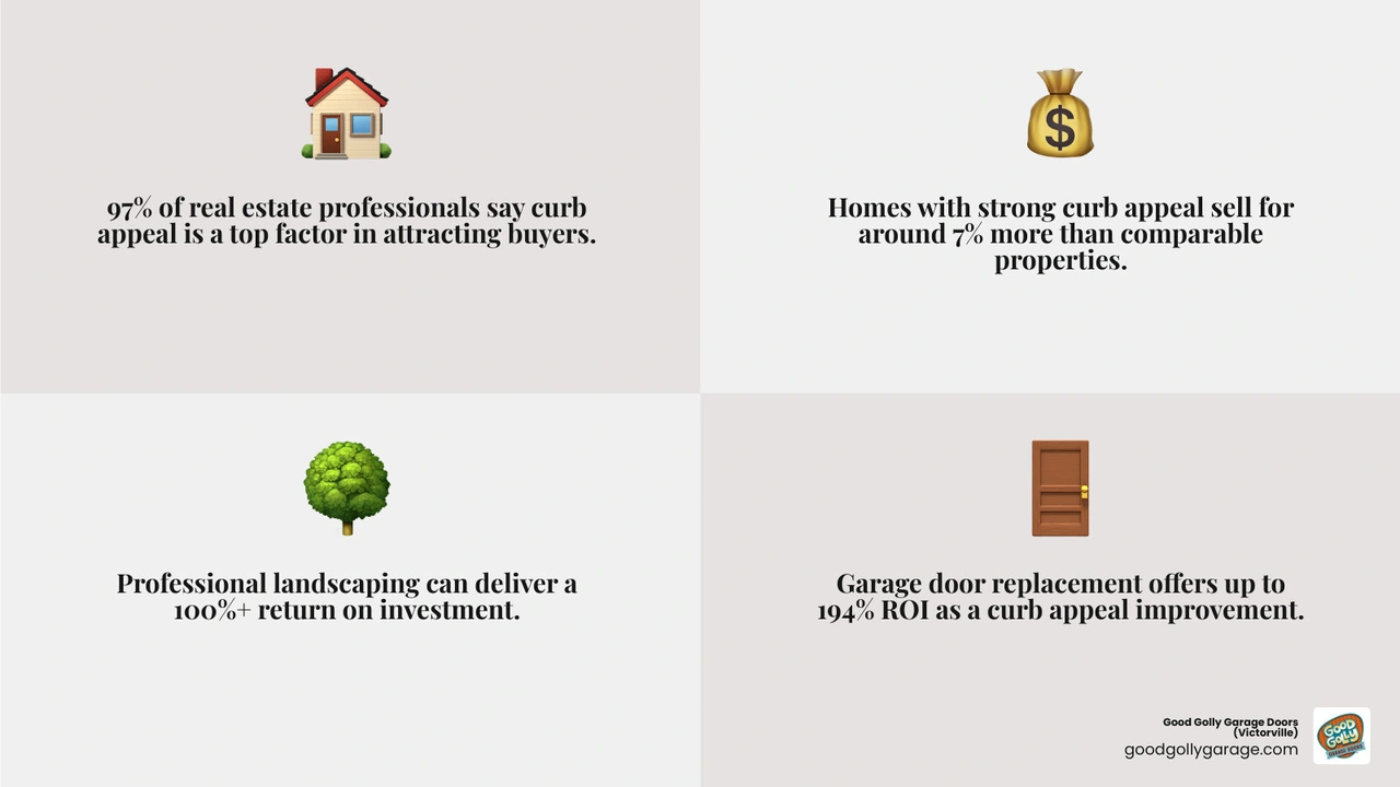 Infographic showing top curb appeal improvements and their ROI percentages for boosting property value infographic Infographic showing top curb appeal improvements and their ROI percentages for boosting property value infographic