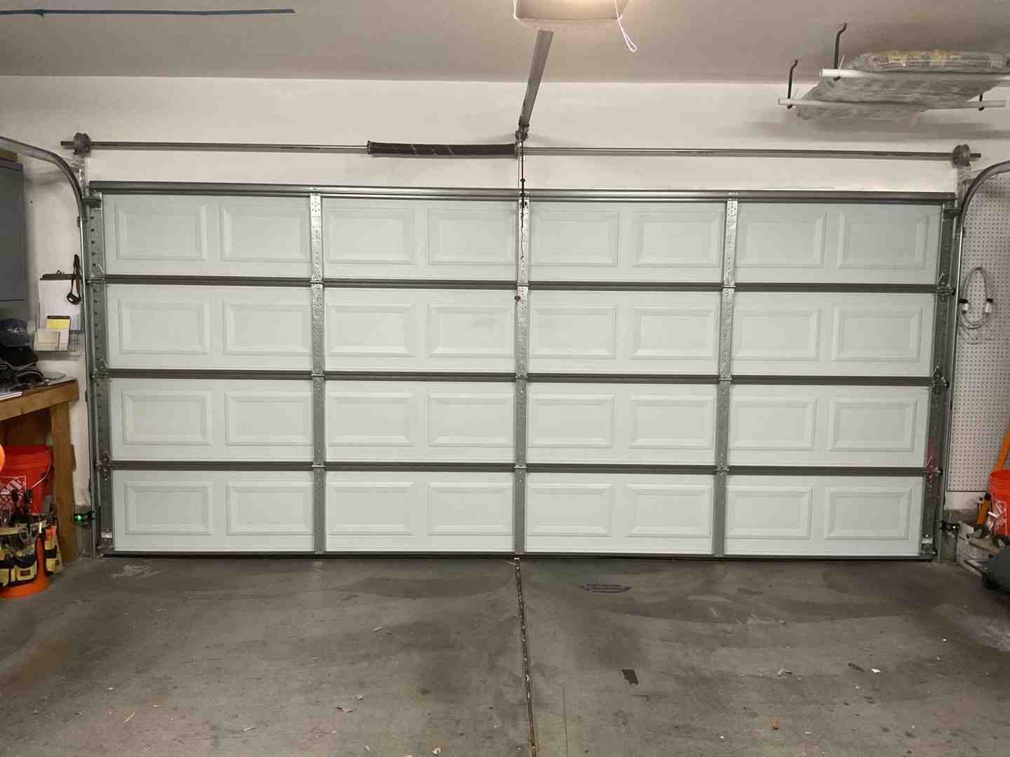 diagram showing the interior construction of a polyurethane insulated garage door panel diagram showing the interior construction of a polyurethane insulated garage door panel