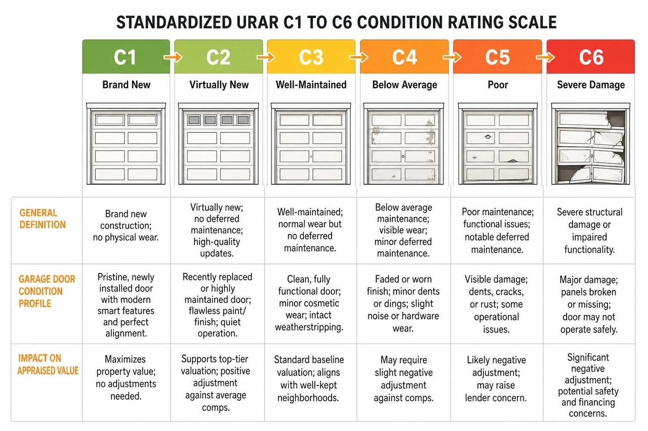 Standardized URAR C1 to C6 condition rating scale diagram