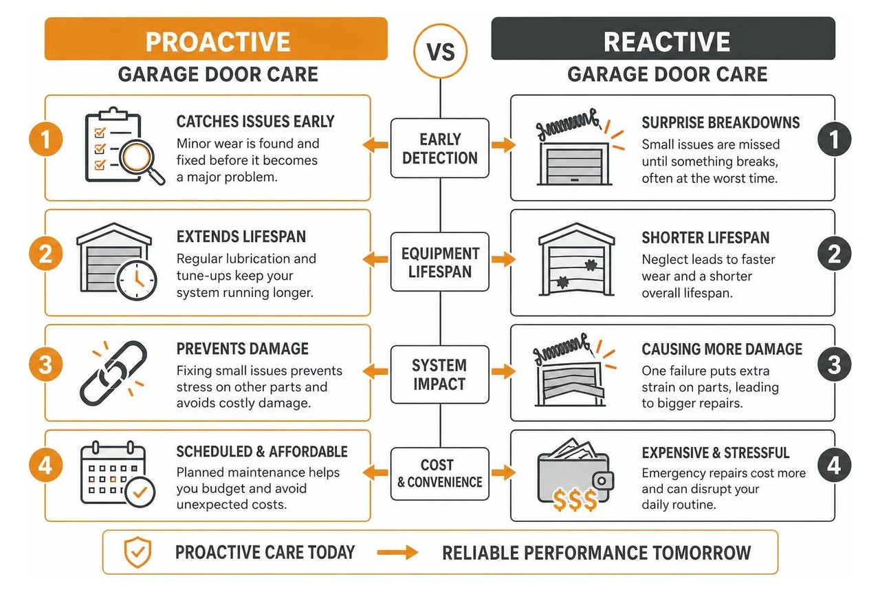 Proactive vs Reactive Garage Door Care