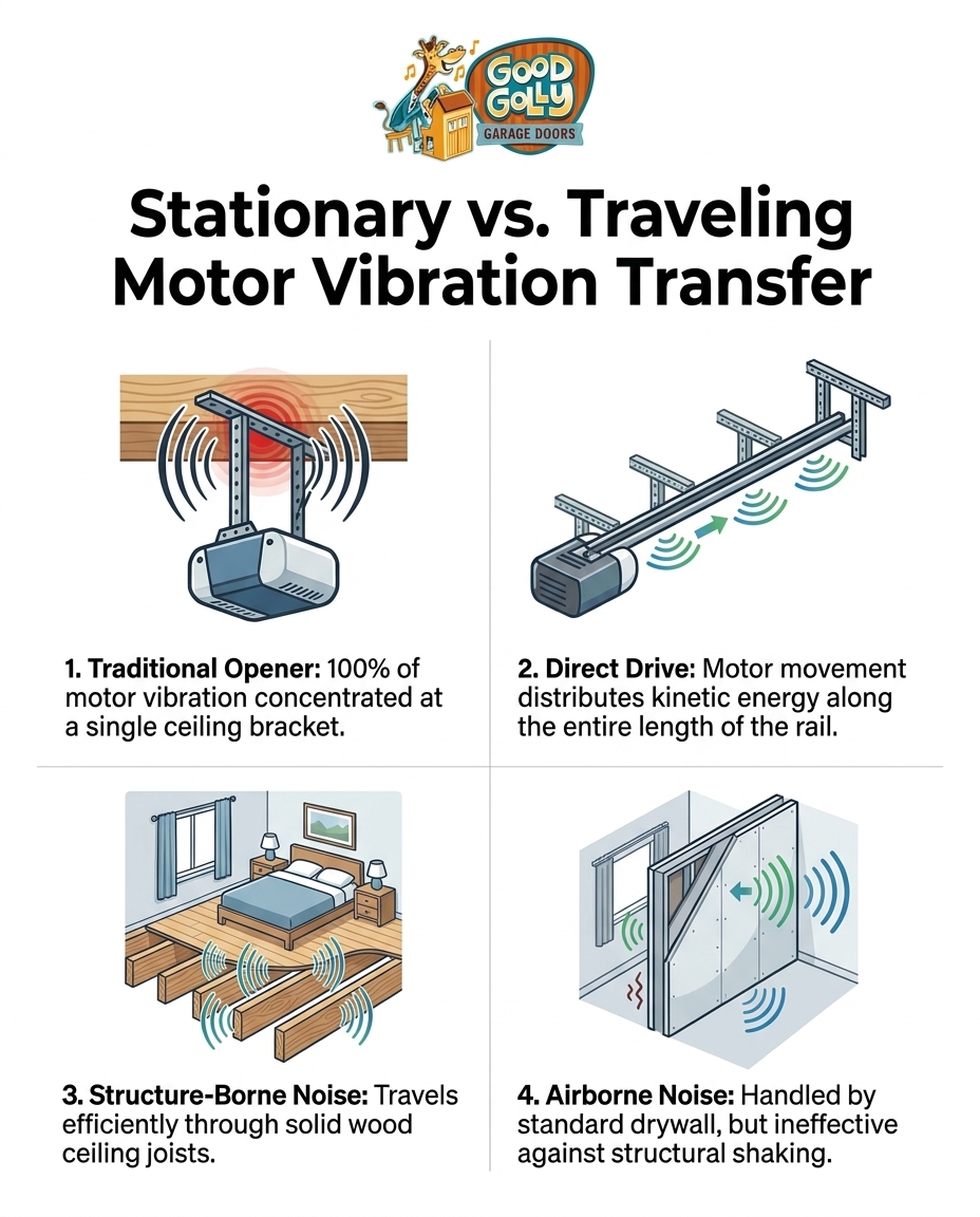 Stationary vs. Traveling Motor Vibration Transfer