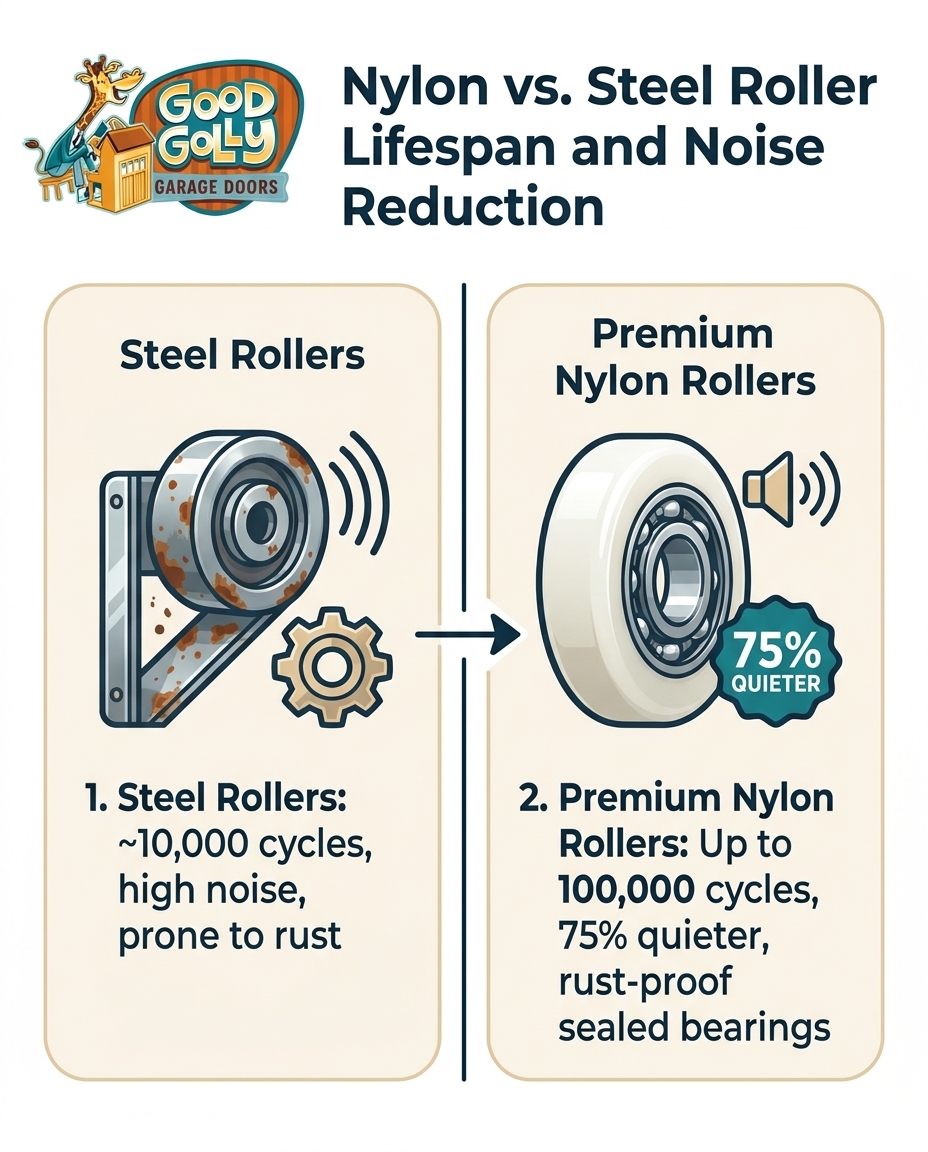 Nylon vs. Steel Roller Lifespan and Noise Reduction