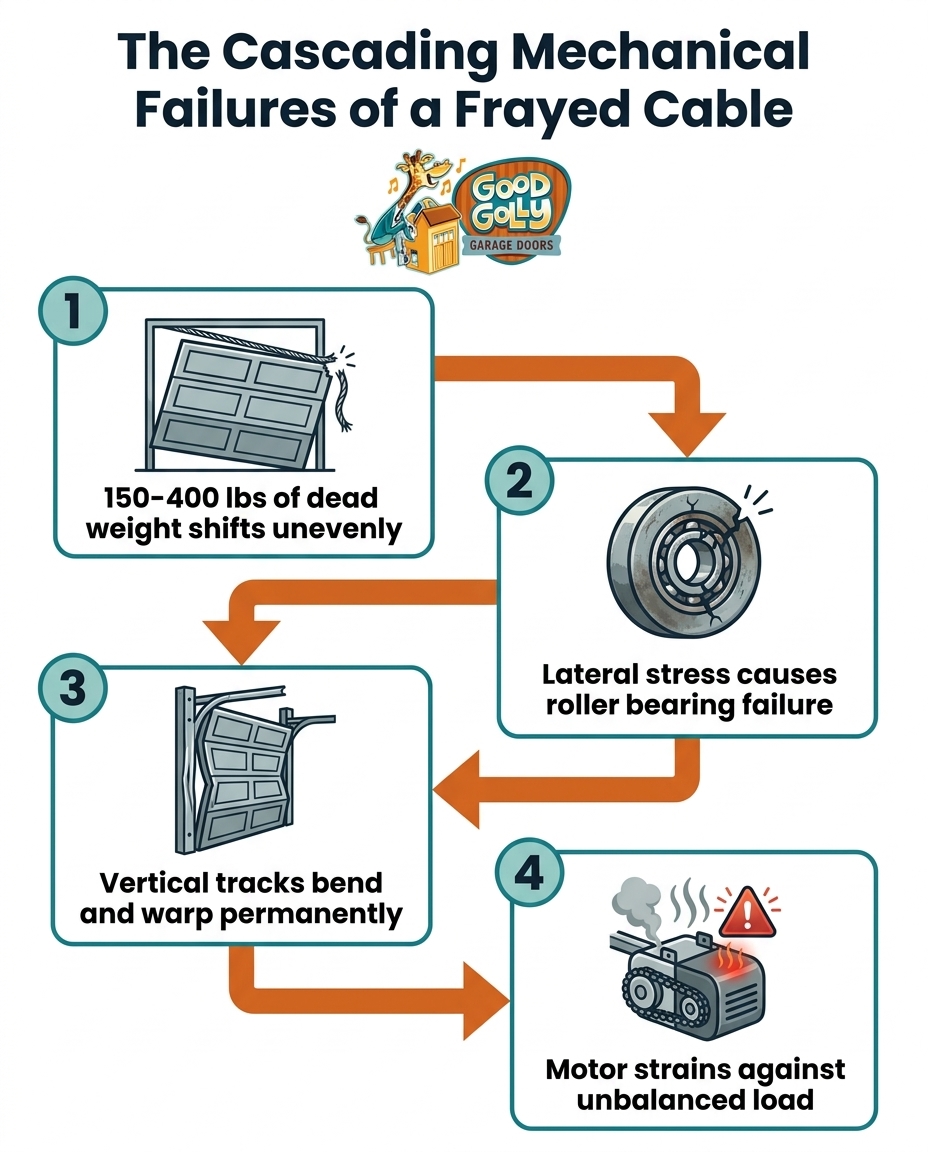 The Cascading Mechanical Failures of a Frayed Cable