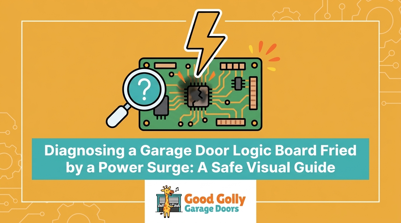 Diagnosing a Garage Door Logic Board Fried by a Power Surge: A Safe Visual Guide — featured image