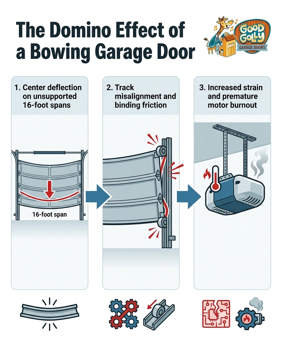 The Domino Effect of a Bowing Garage Door