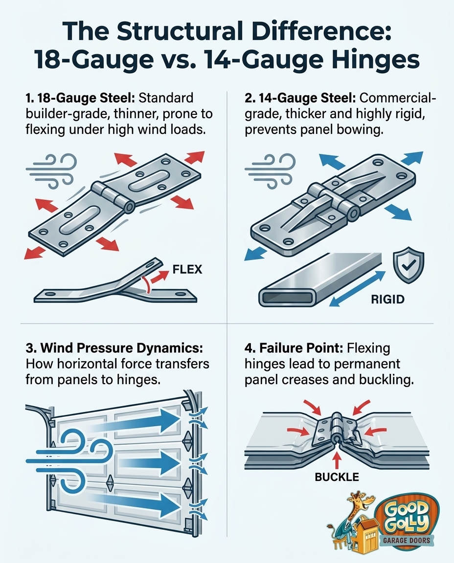 The Structural Difference: 18-Gauge vs. 14-Gauge Hinges