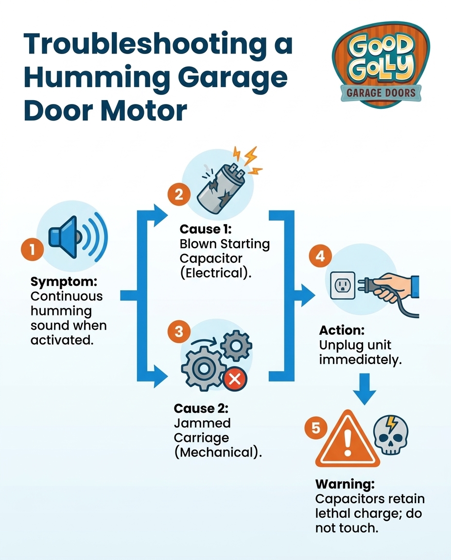Troubleshooting a Humming Garage Door Motor