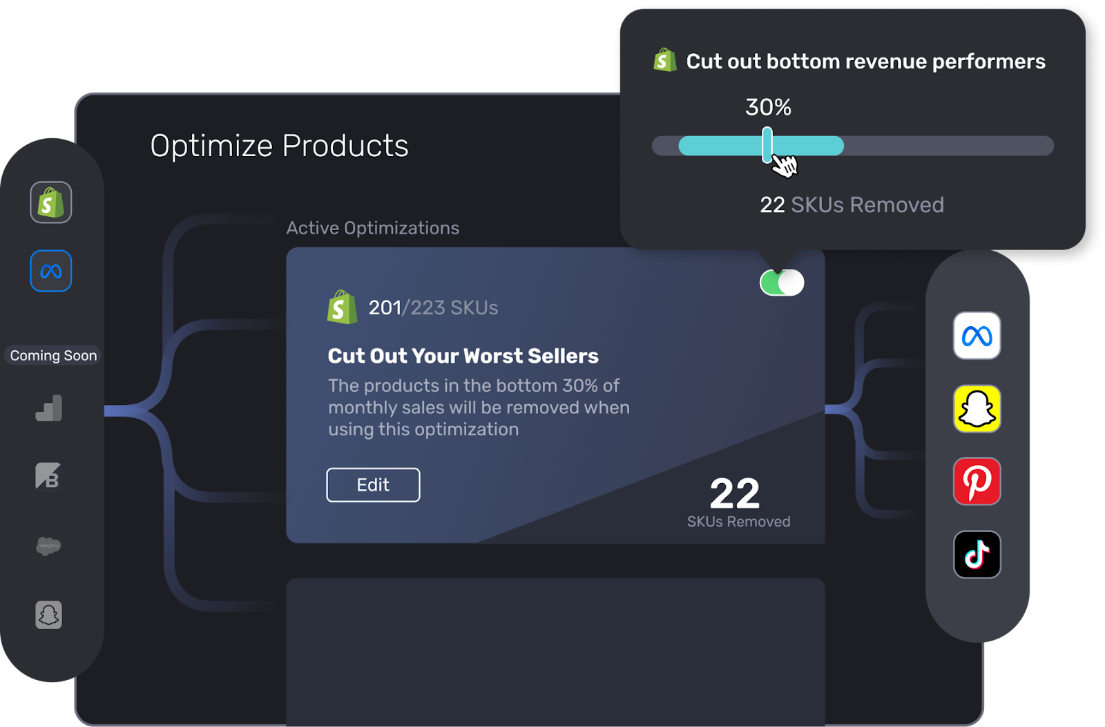 Exclude worst sellers and focus your ad campaigns on top performers with Marpipe