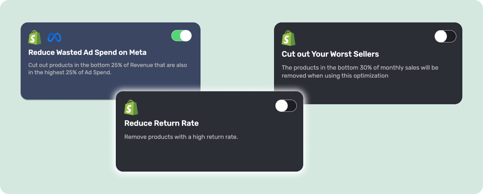 Marpipe’s optimization tool uses Shopify and Meta data to keep ad spend focused on SKUs that deliver higher ROI.